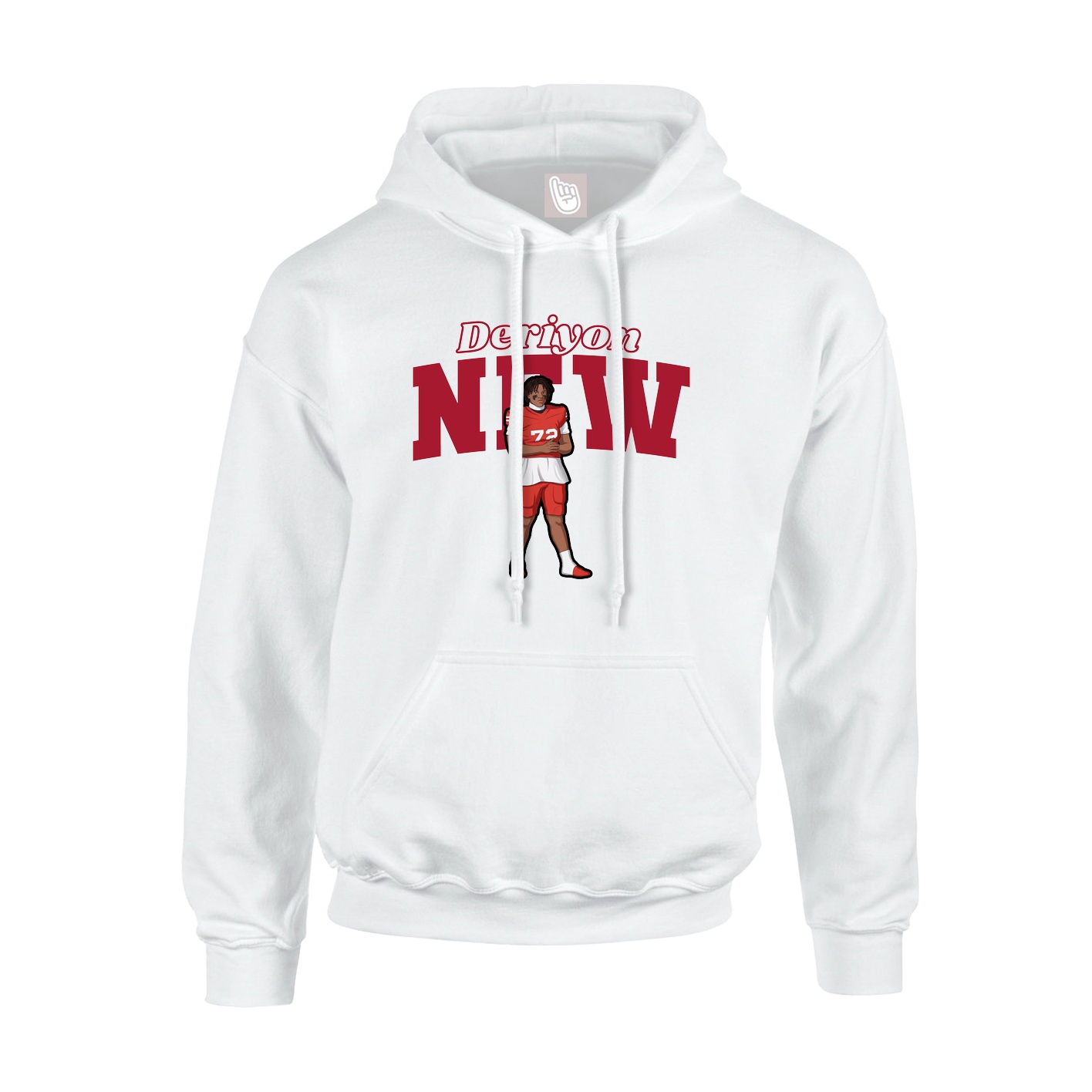 Hoodie — Name Arch in White