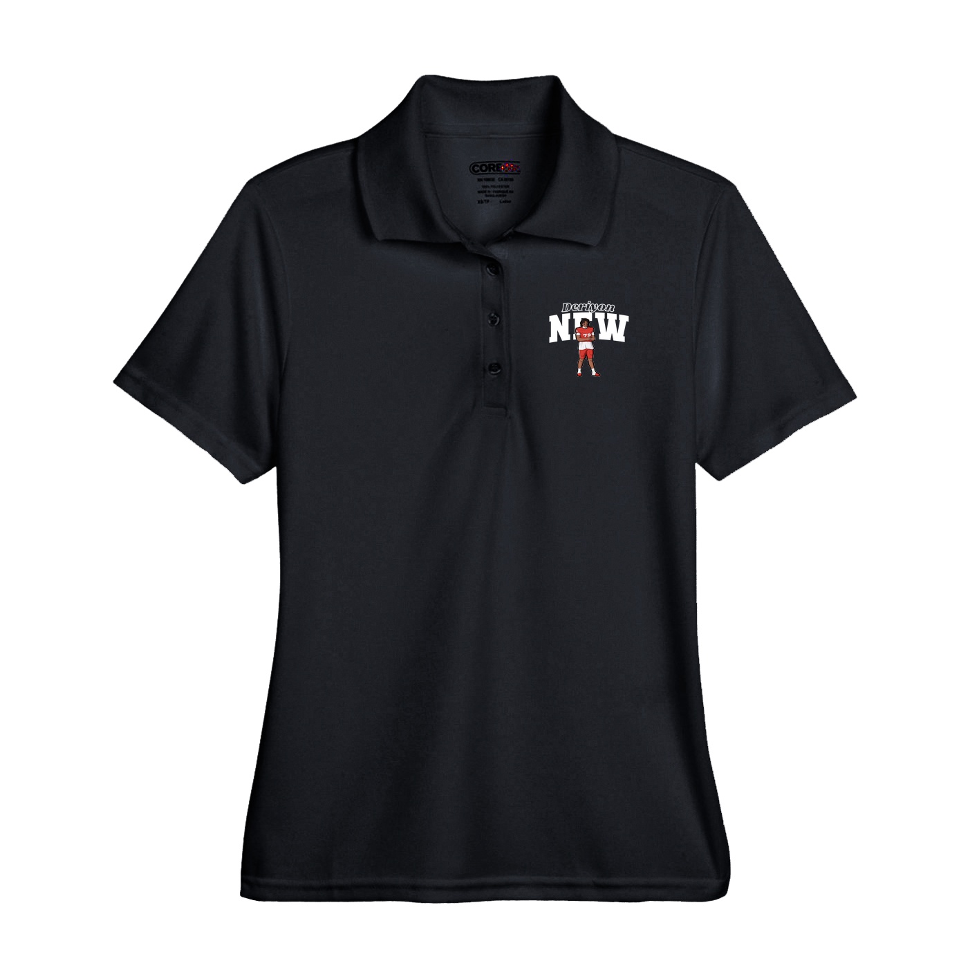 Performance Polo — Name Arch in Black