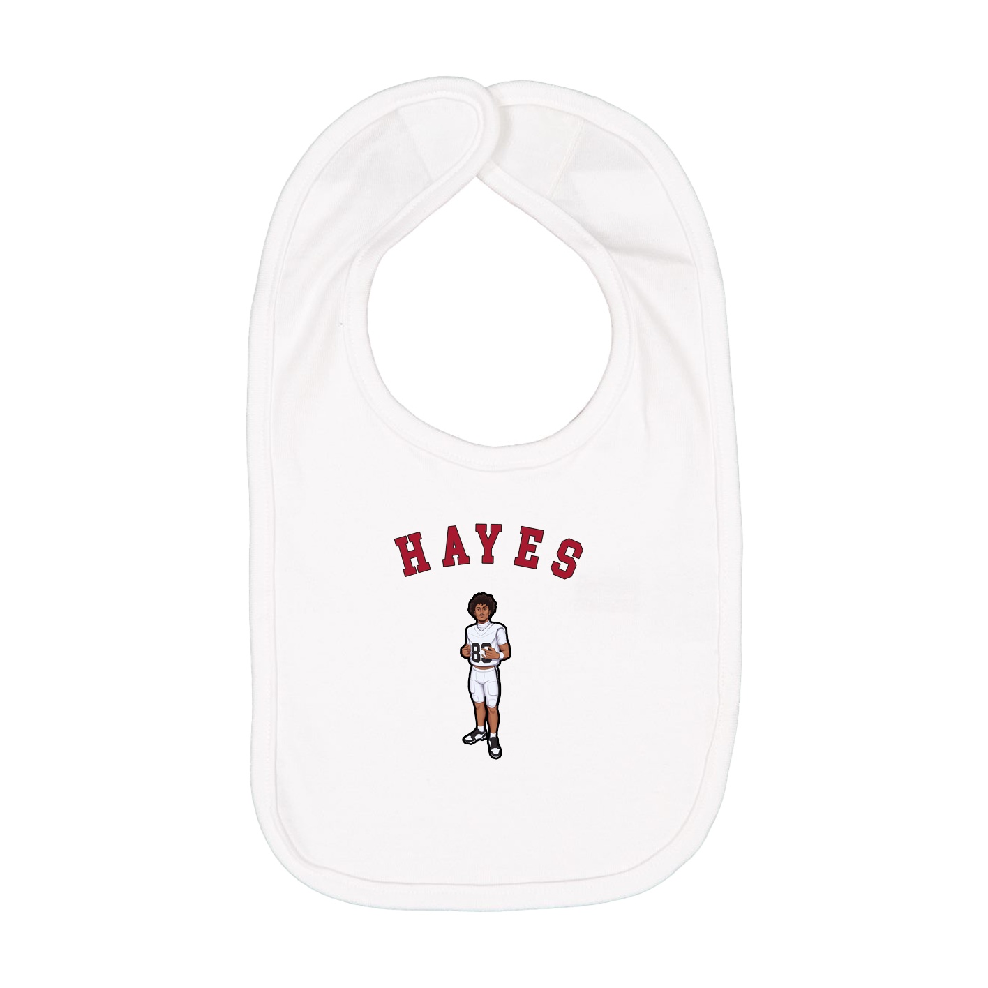 Infant Bib — Shirsey Arch in White