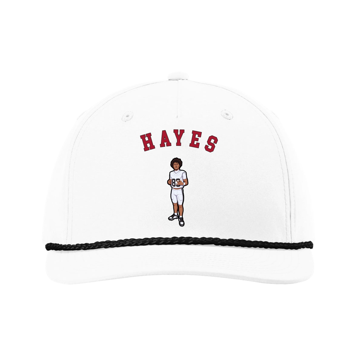 Five-Panel Classic Rope Cap — Shirsey Arch in White