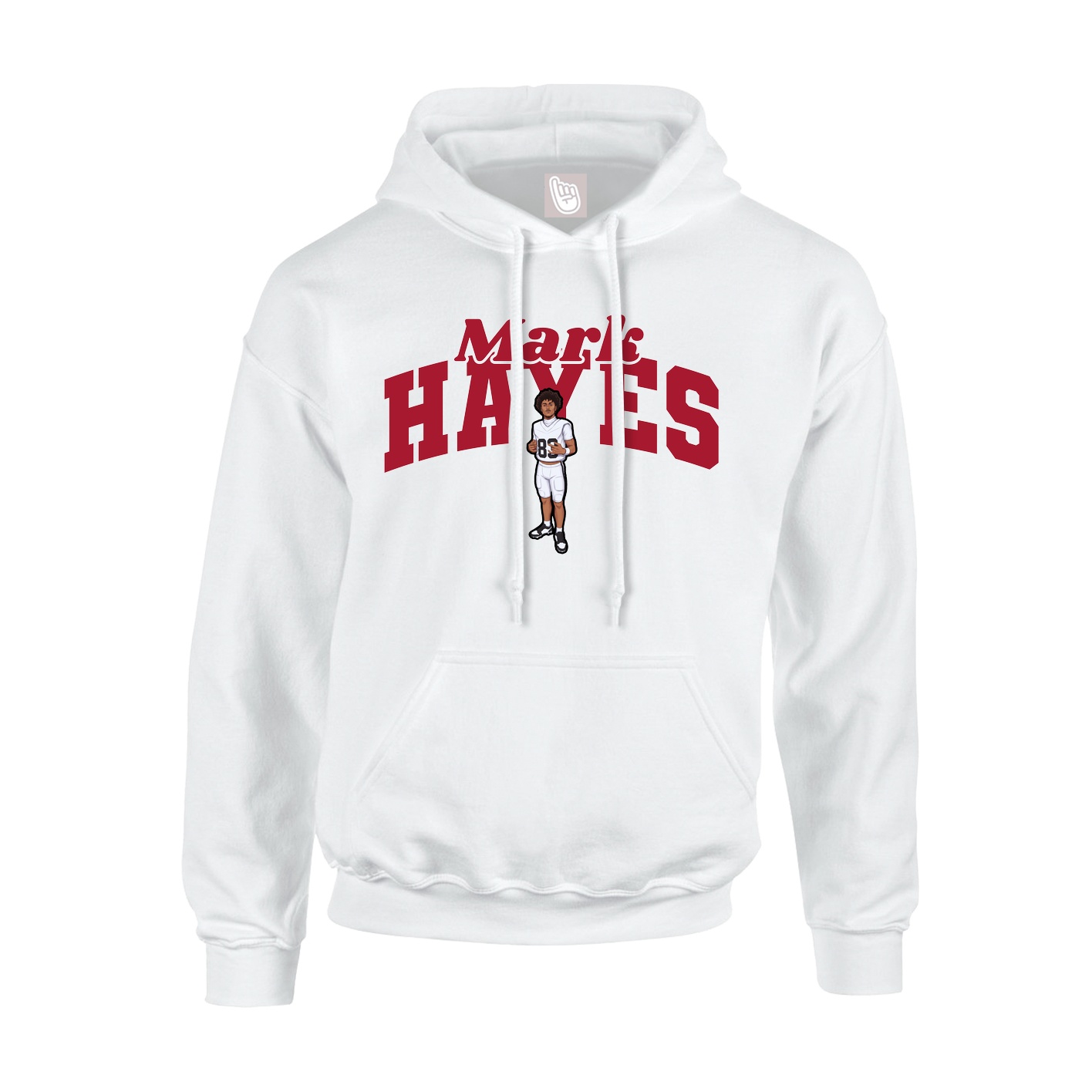 Hoodie — Signature Arch in White