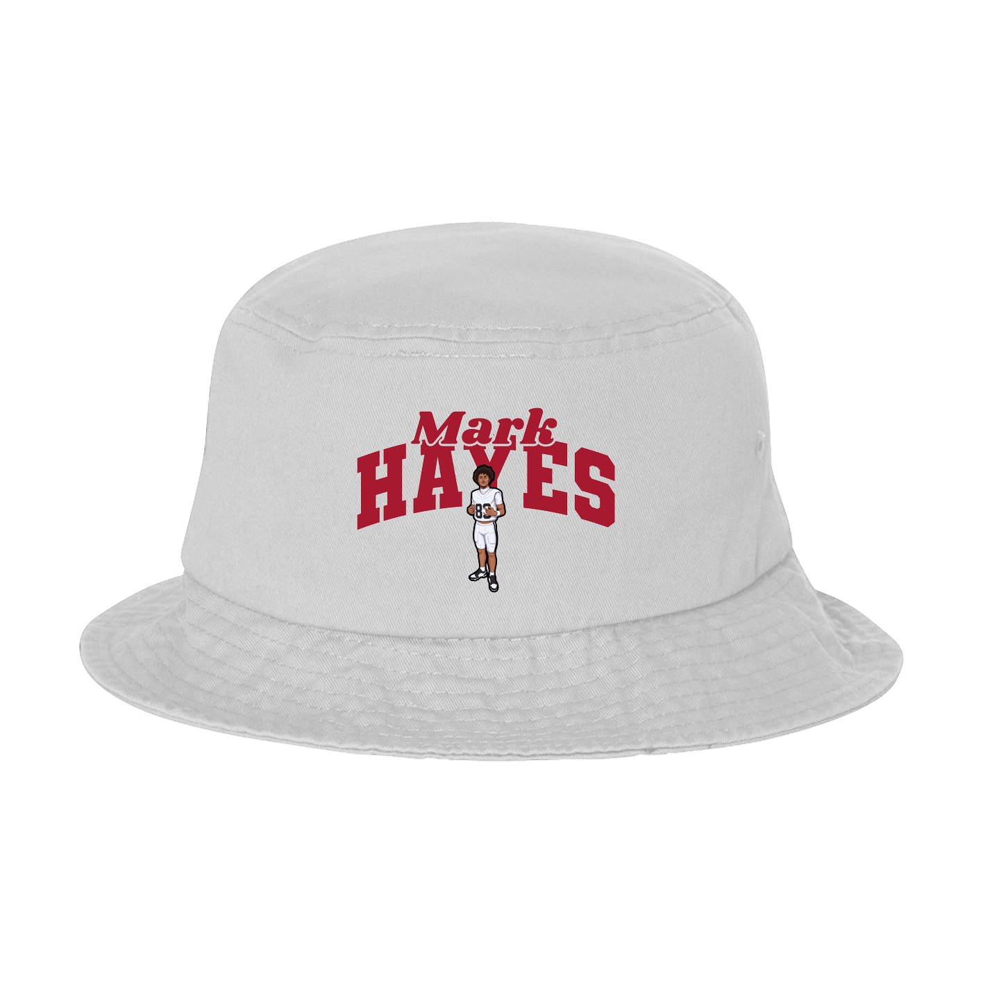Bucket Cap — Signature Arch in White