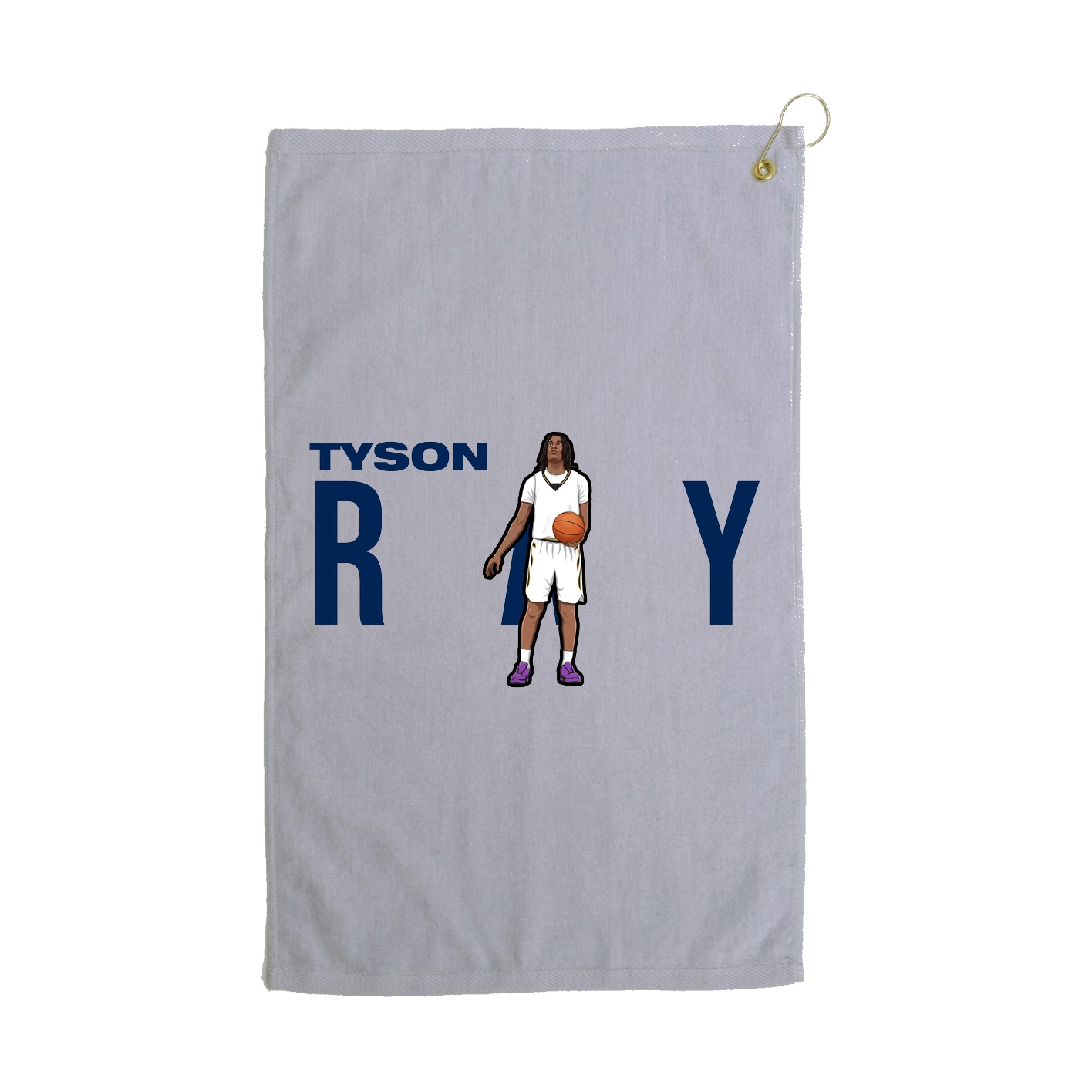 Golf Towel — Player Name in Grey