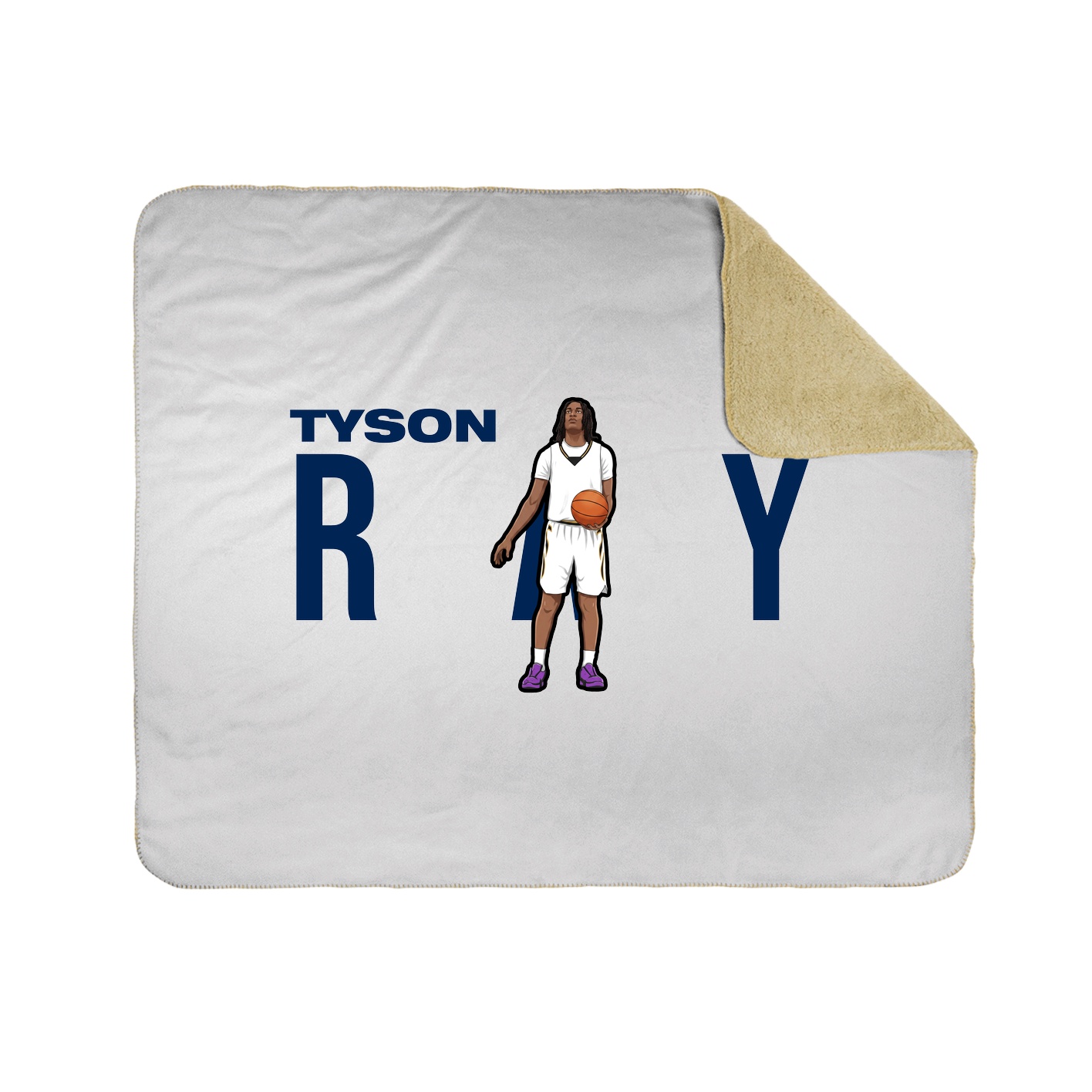 Throw Blanket — Player Name in White