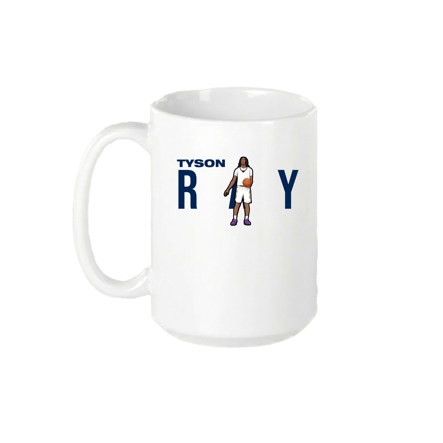 15oz Coffee Mug — Player Name in White