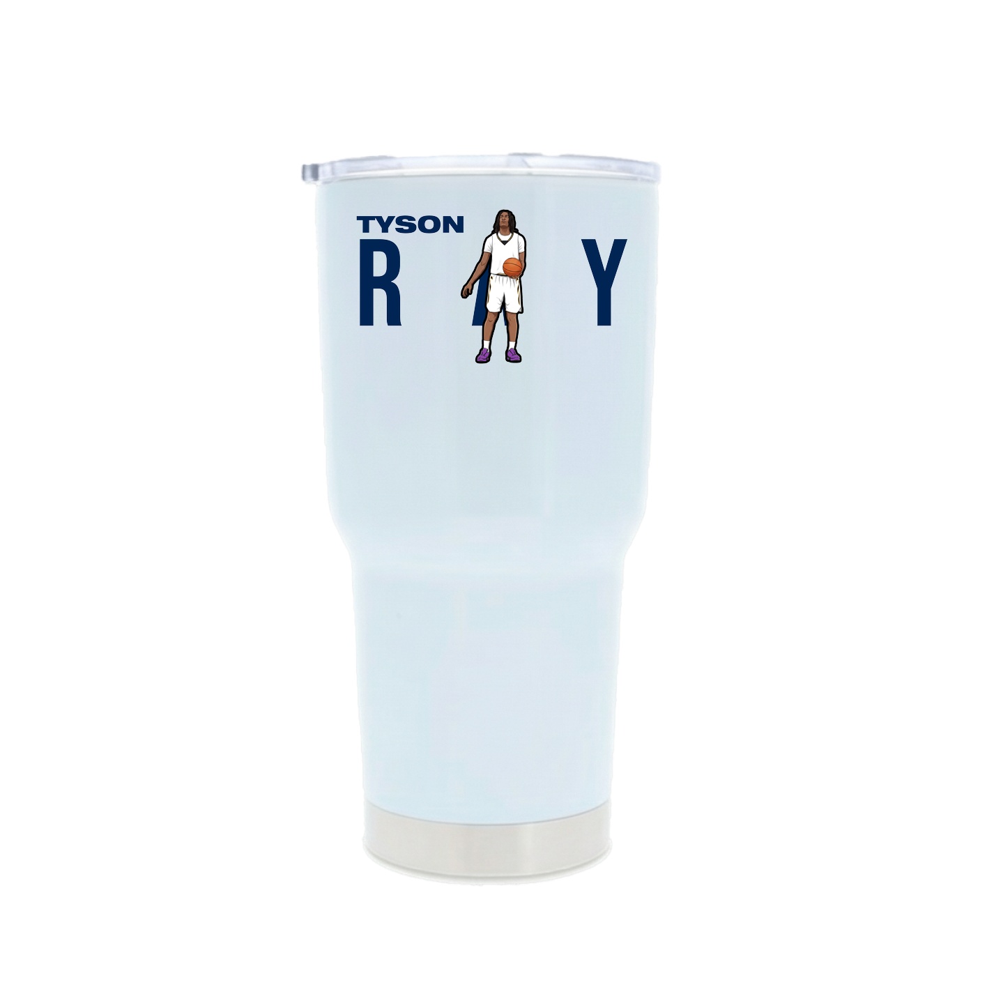 30oz Stainless Steel Tumbler — Player Name in White
