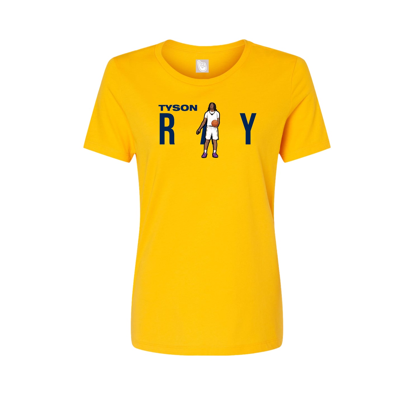 Fitted Women's Tee — Player Name in Gold