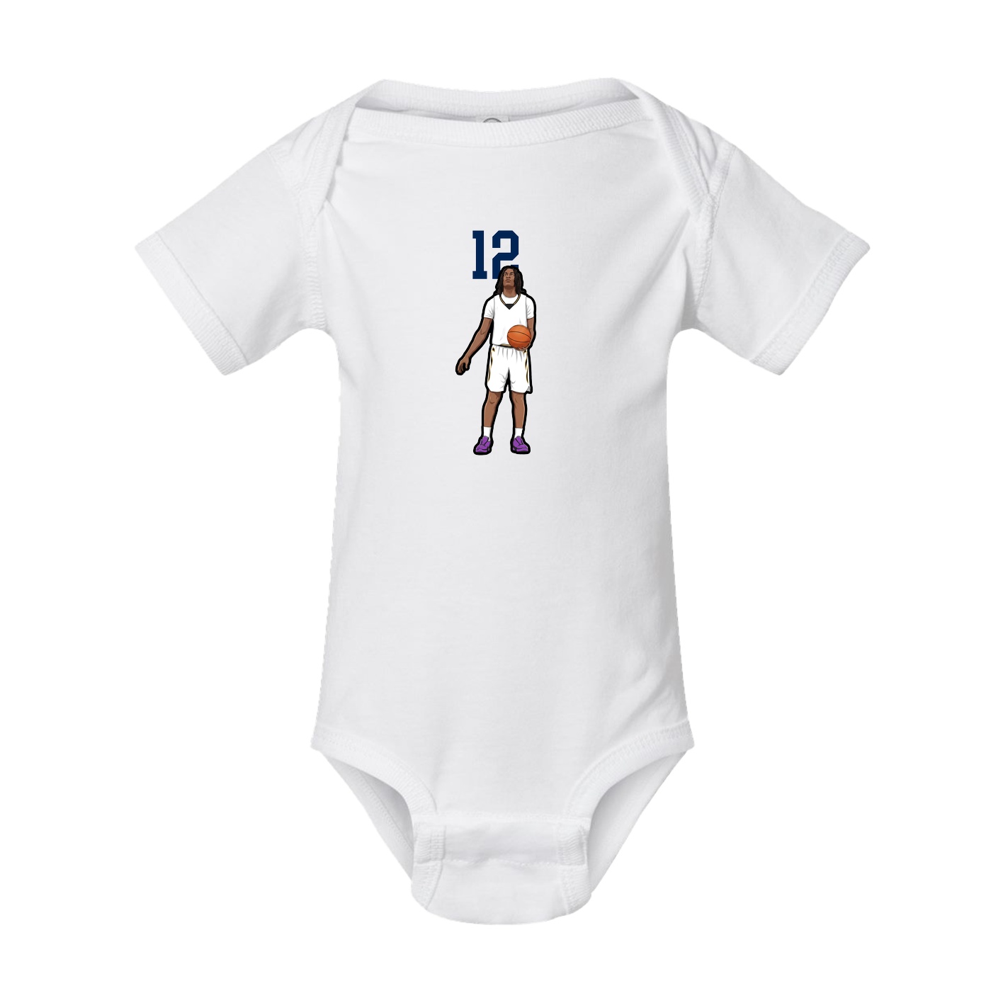 Baby Onesie — Number Top in White