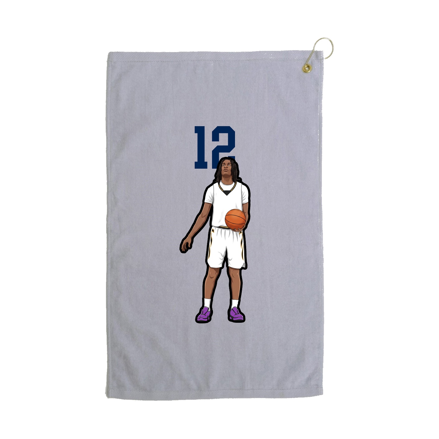 Golf Towel — Number Top in Grey