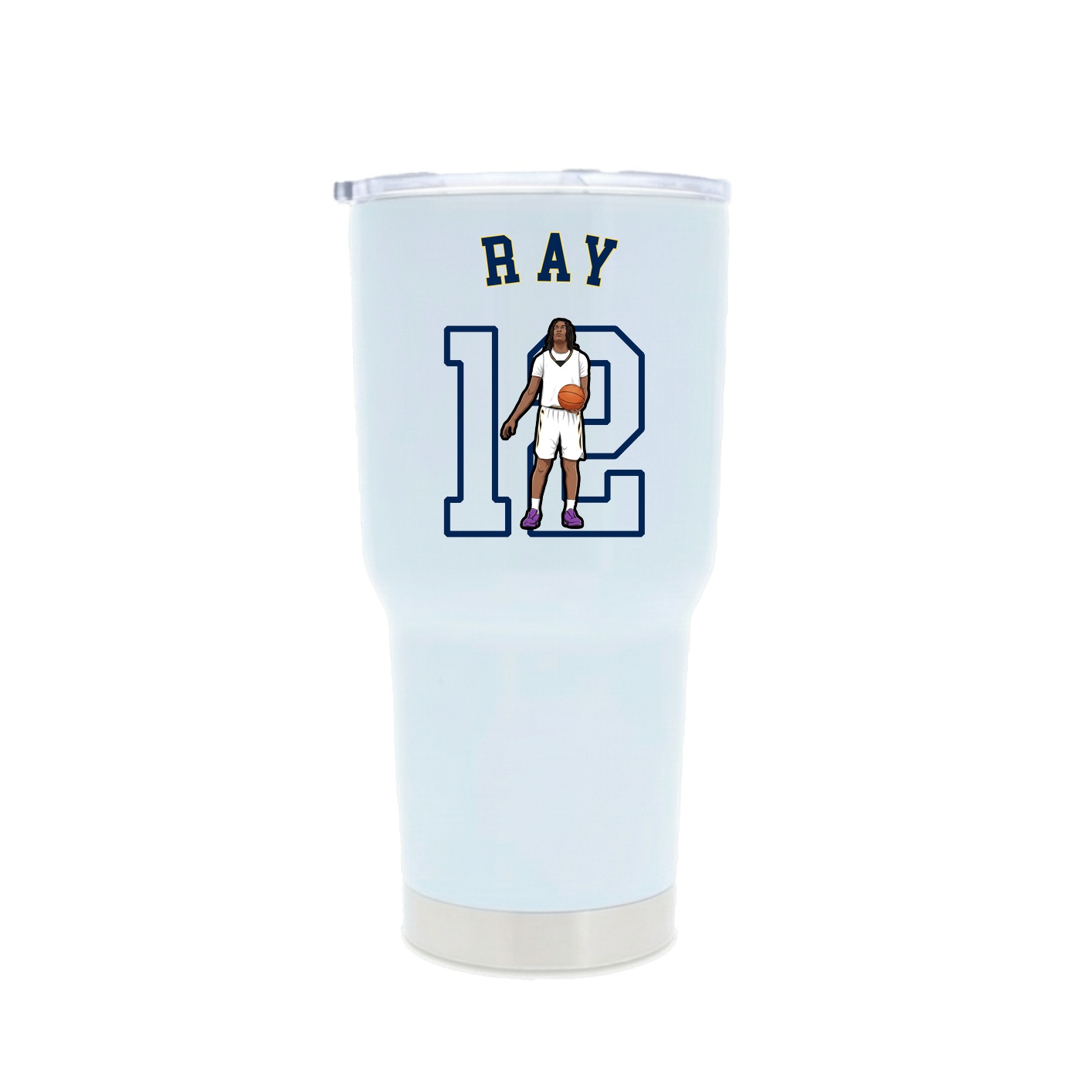30oz Stainless Steel Tumbler — Shirsey Arch in White