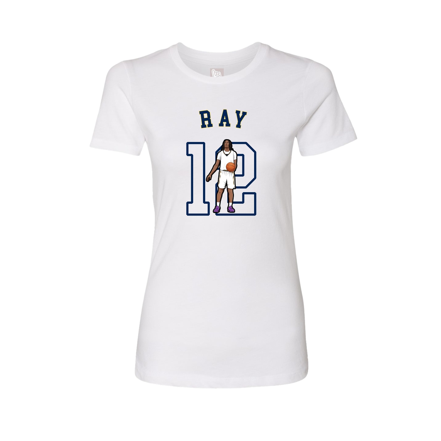 Fitted Women's Tee — Shirsey Arch in White