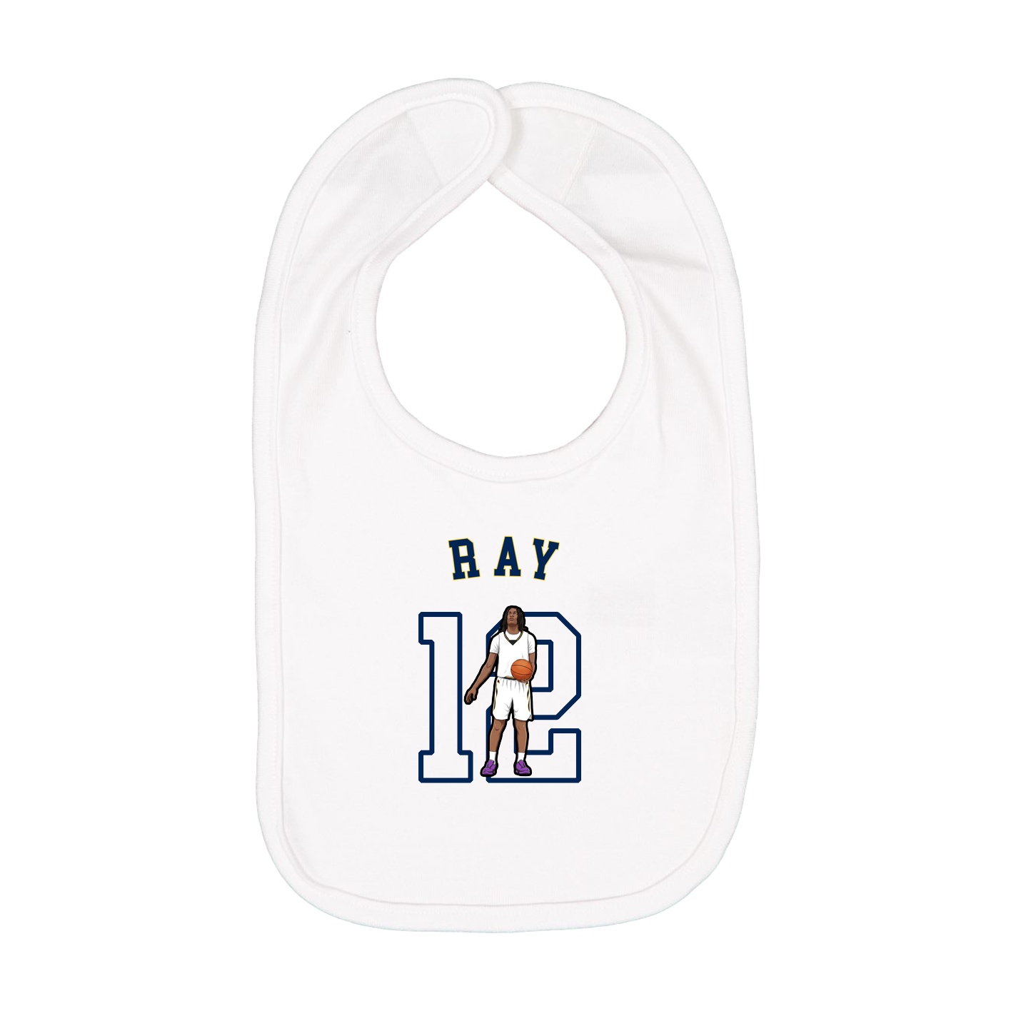 Infant Bib — Shirsey Arch in White