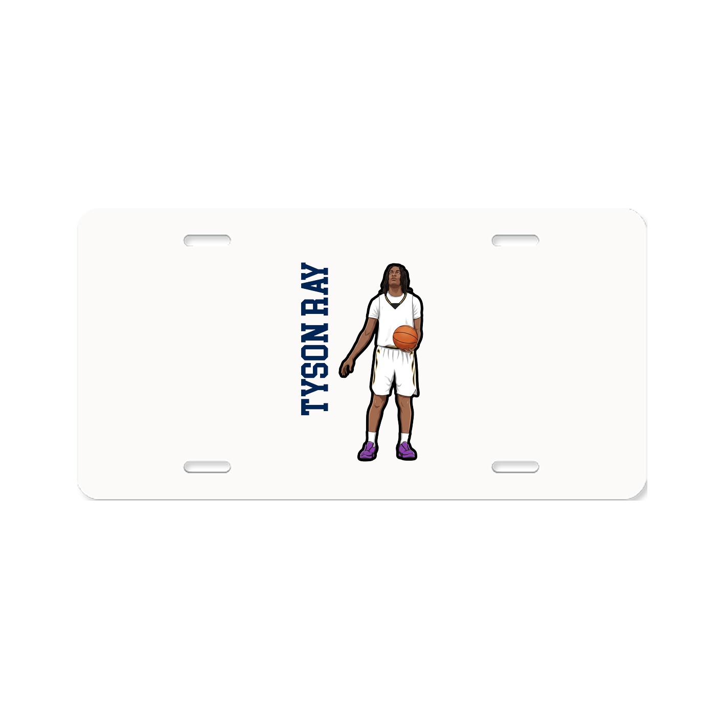 License Plate — Name Vertical in Classic