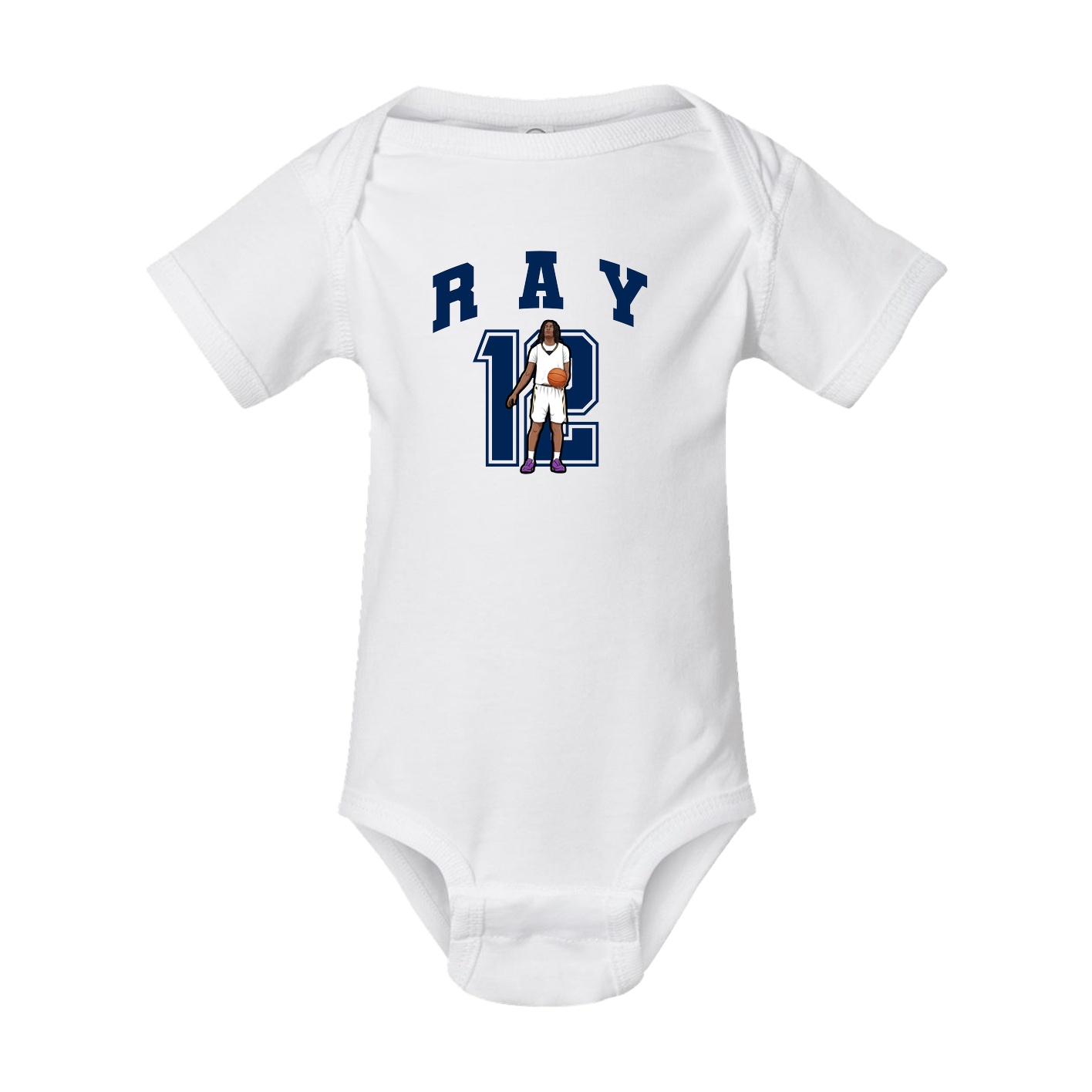 Baby Onesie — Number in White