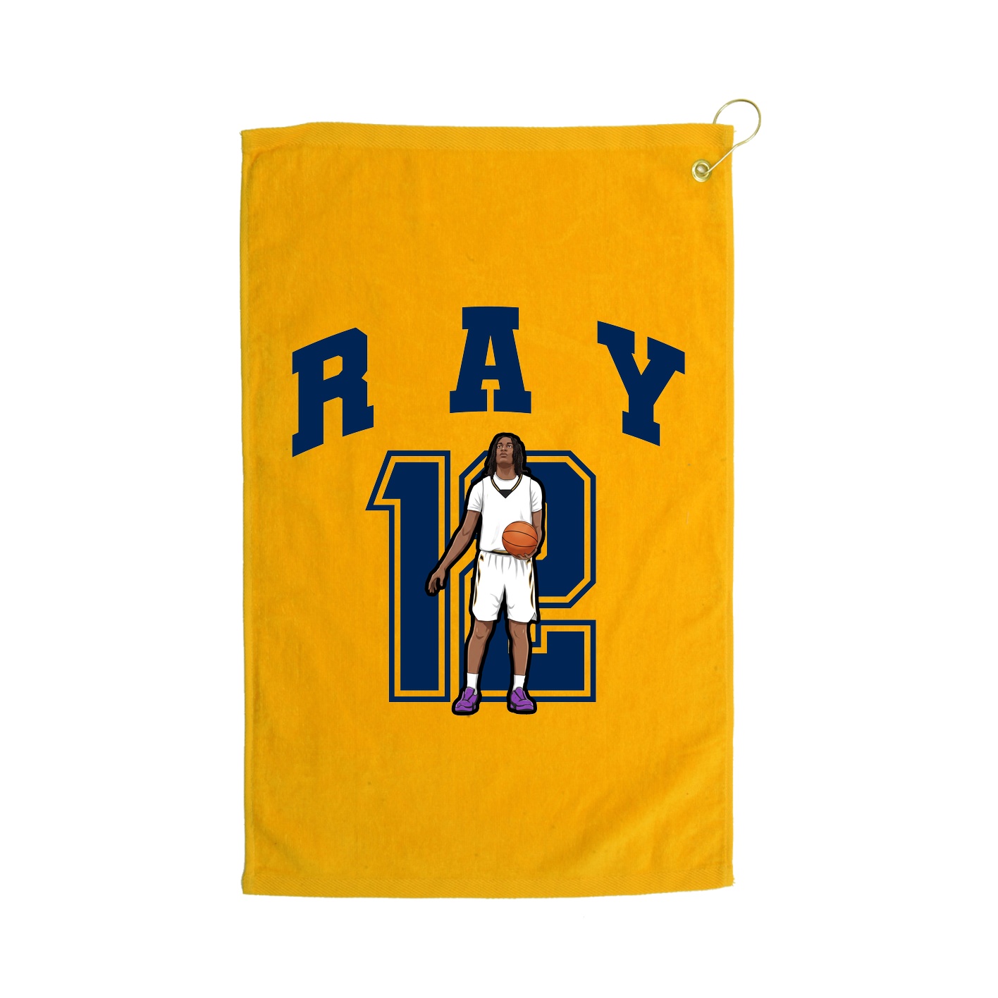 Golf Towel — Number in Gold