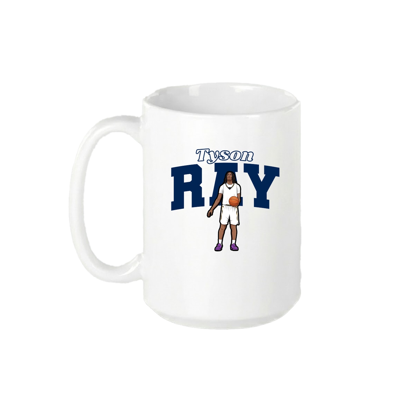 15oz Coffee Mug — Name Arch in White