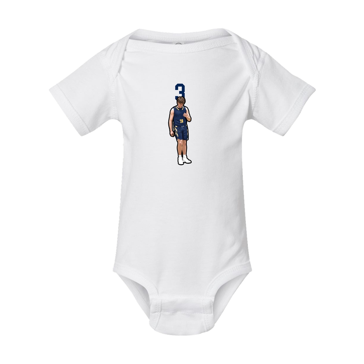 Baby Onesie — Number Top in White