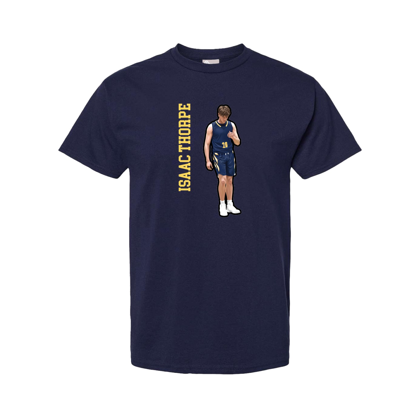 Tee — Name Vertical in Navy
