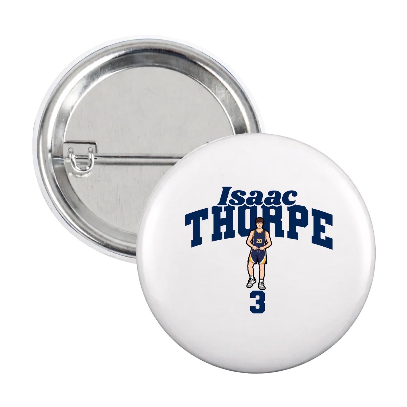 Game Day Button — Signature Arch in White