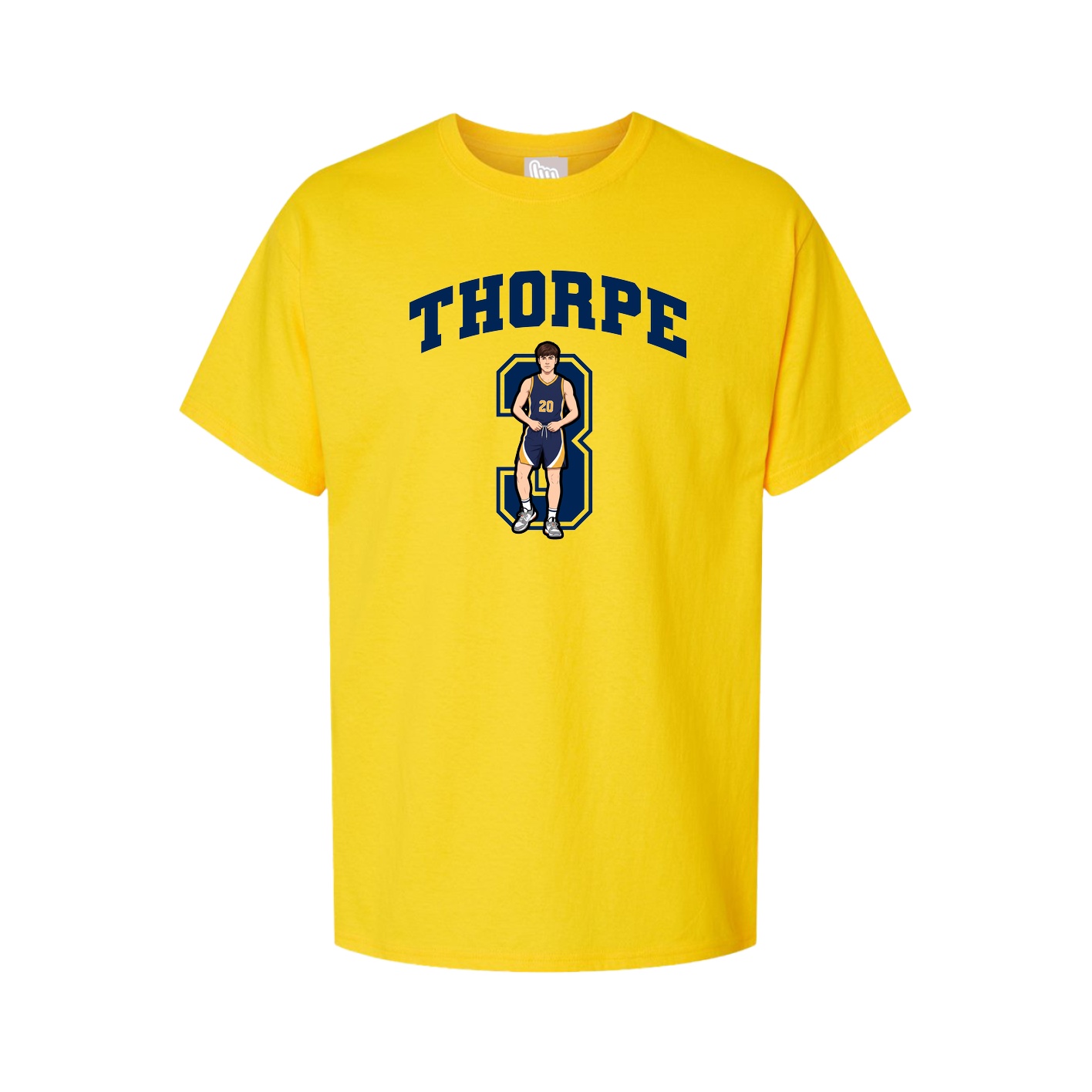 Youth Tee — Number in Gold