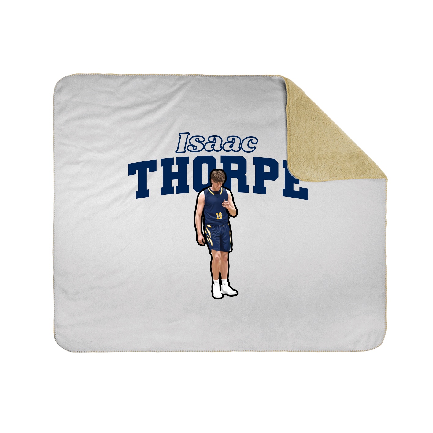 Throw Blanket — Name Arch in White