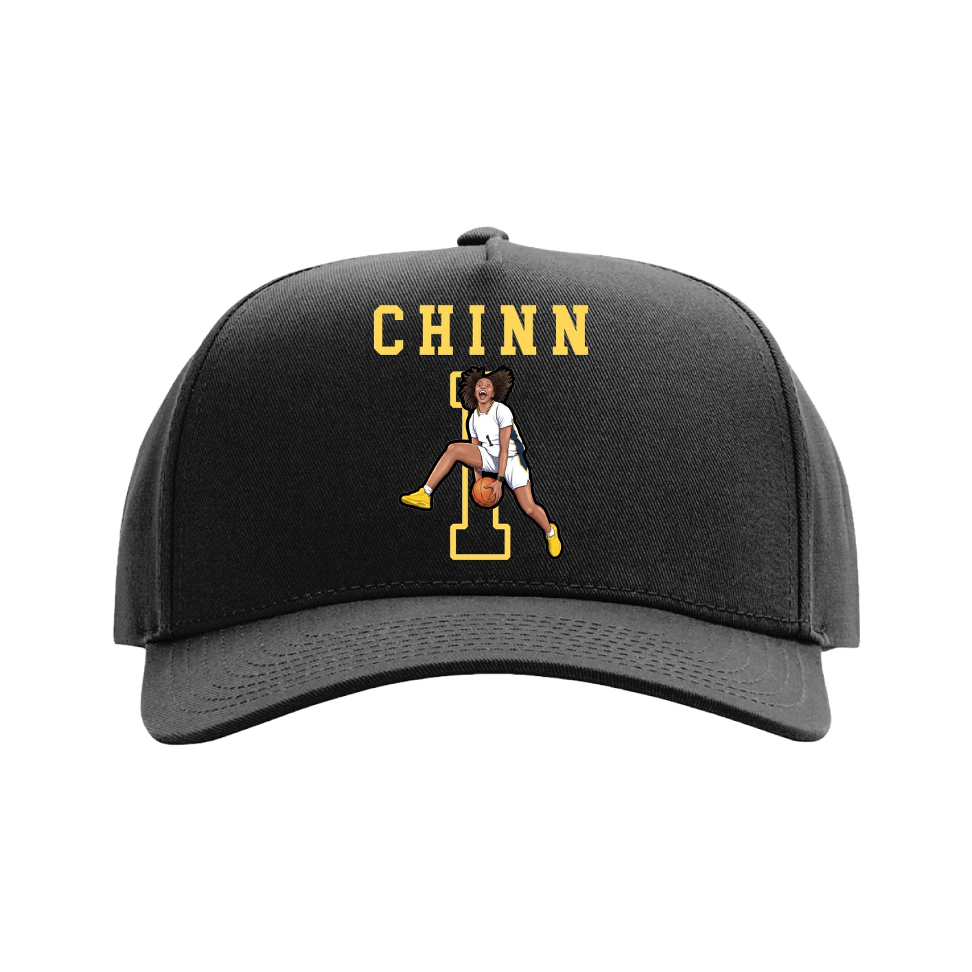 Full Fabric Five-Panel Champ Cap — Shirsey in Black