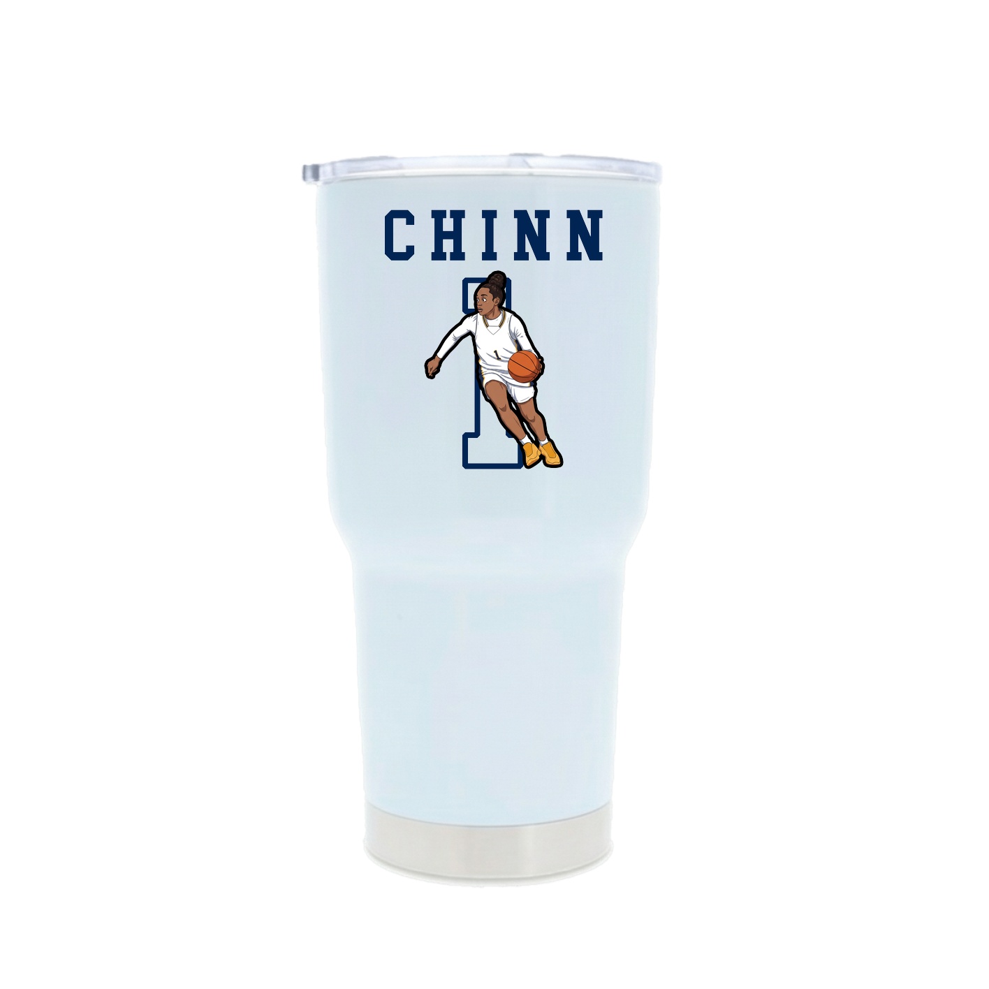30oz Stainless Steel Tumbler — Shirsey in White