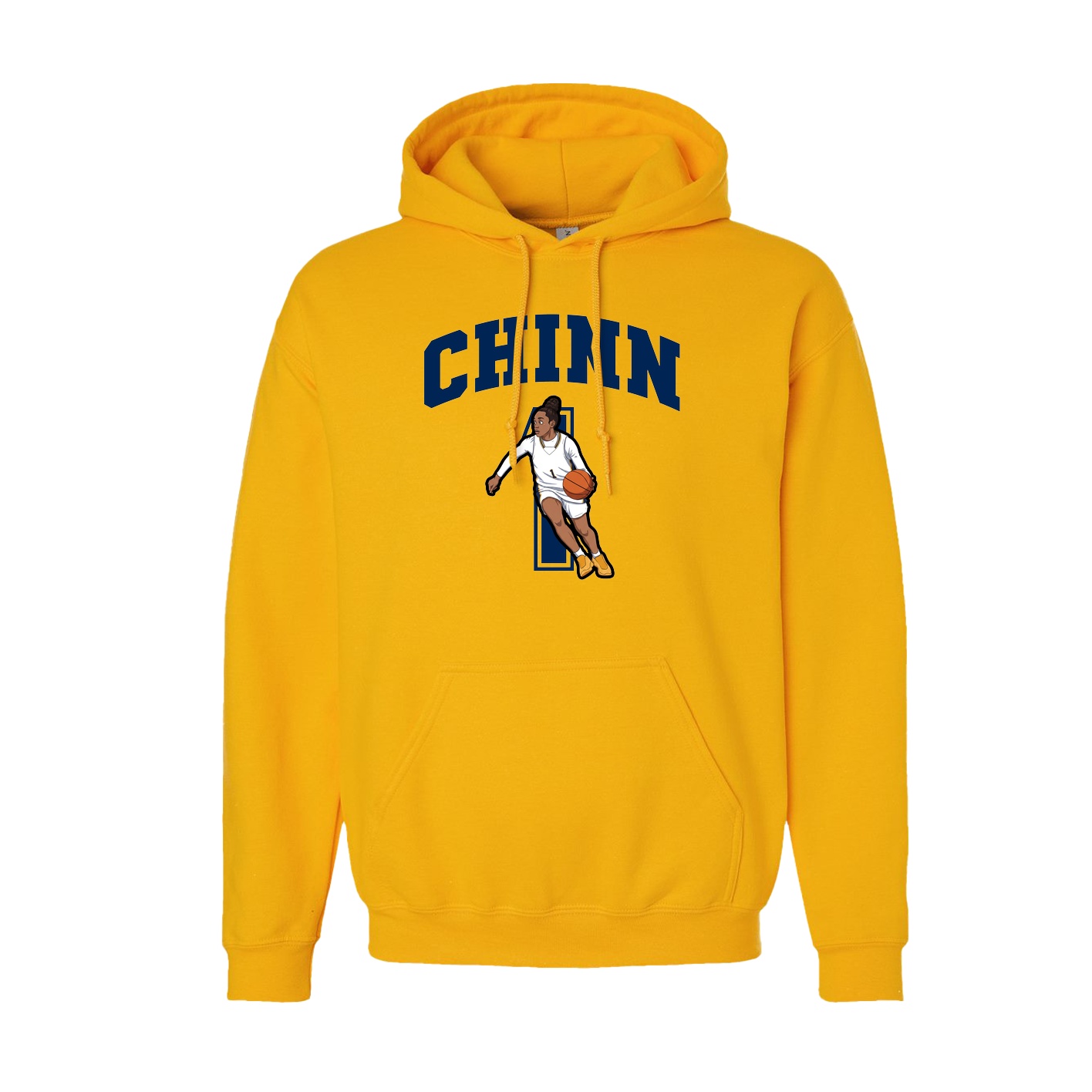 Youth Hoodie — Number in Gold