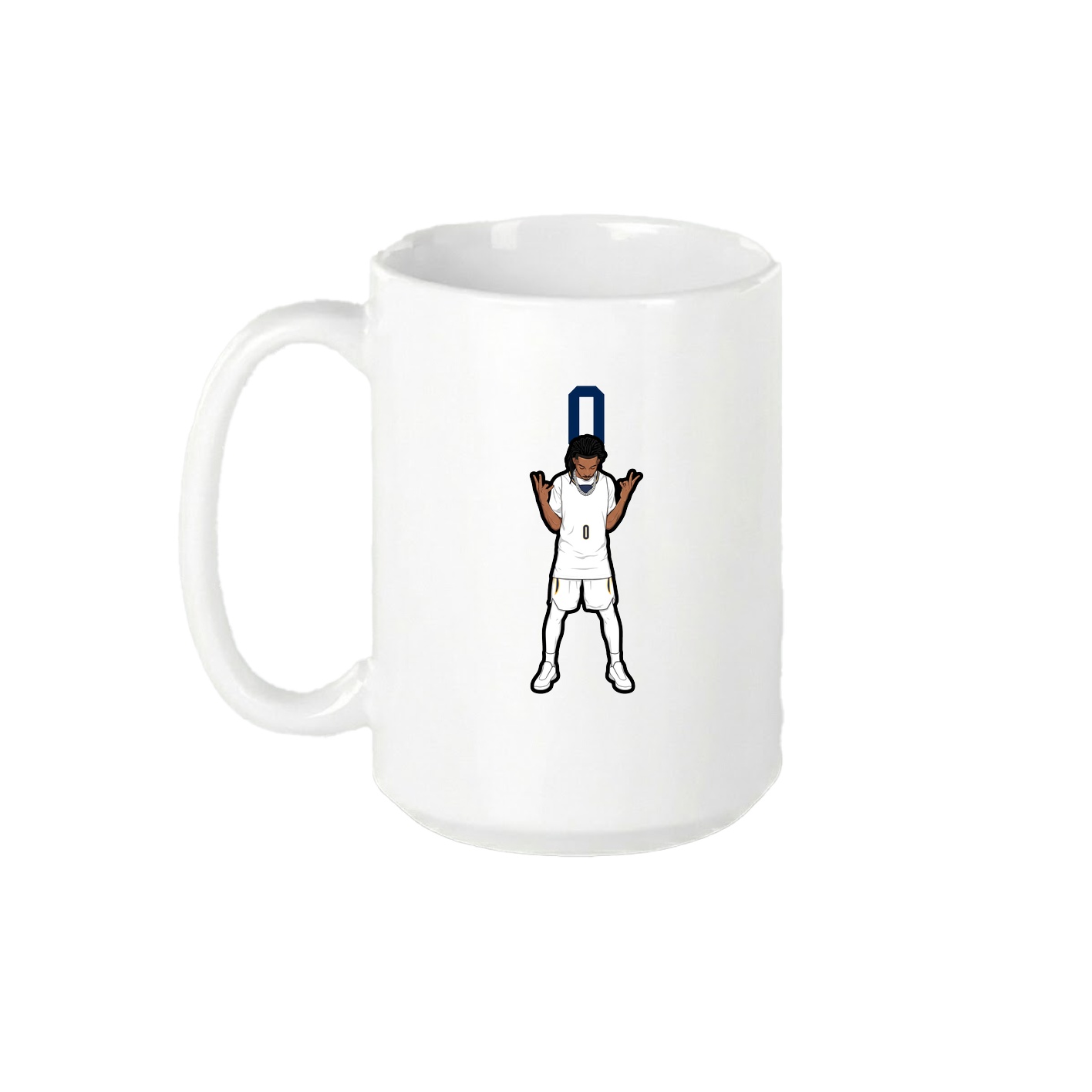 15oz Coffee Mug — Number Top in White