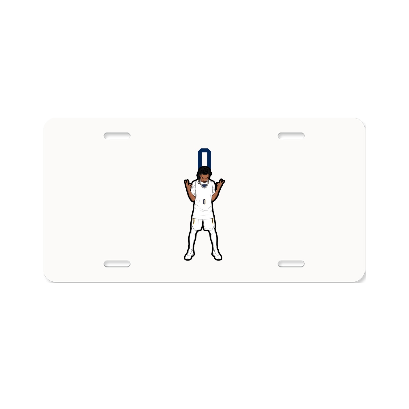 License Plate — Number Top in Classic