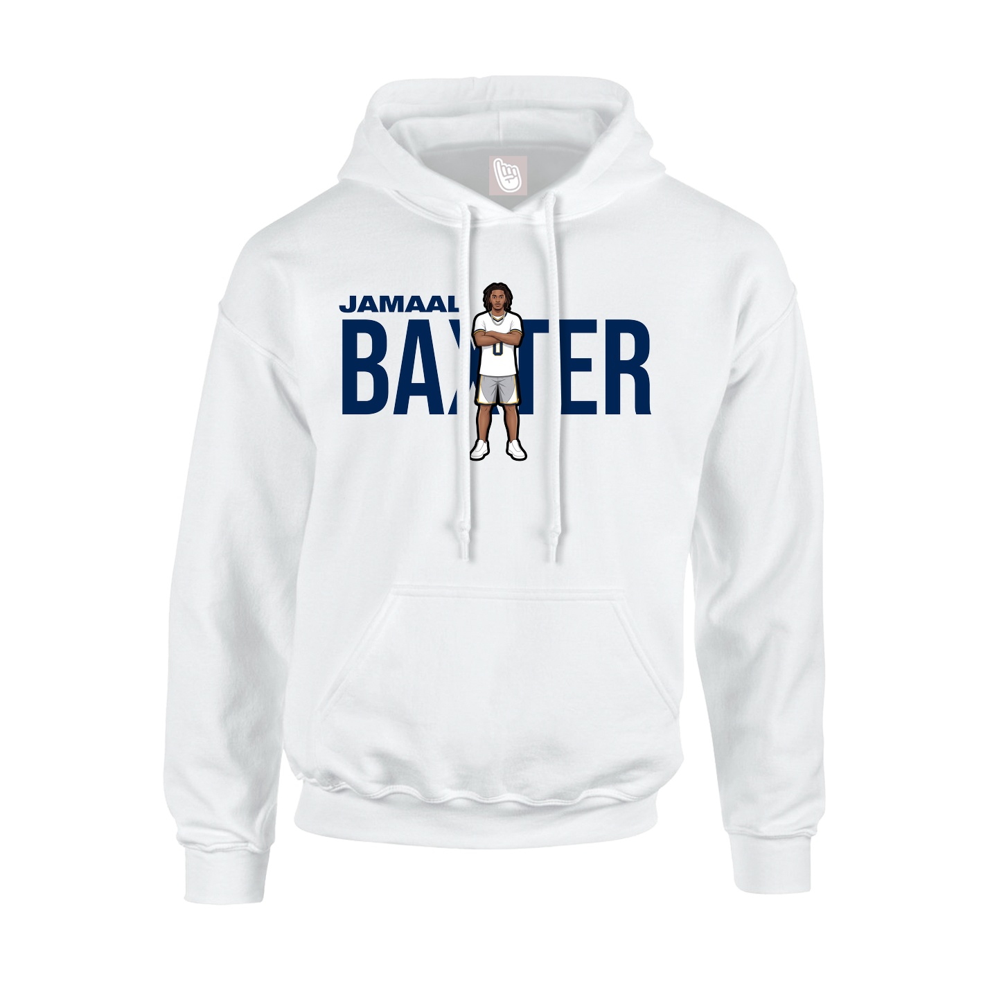 Youth Hoodie — Player Name in White