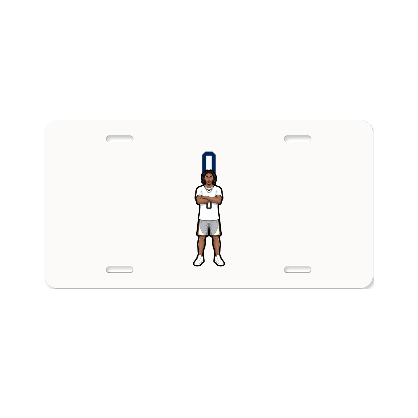 License Plate — Number Top in Classic