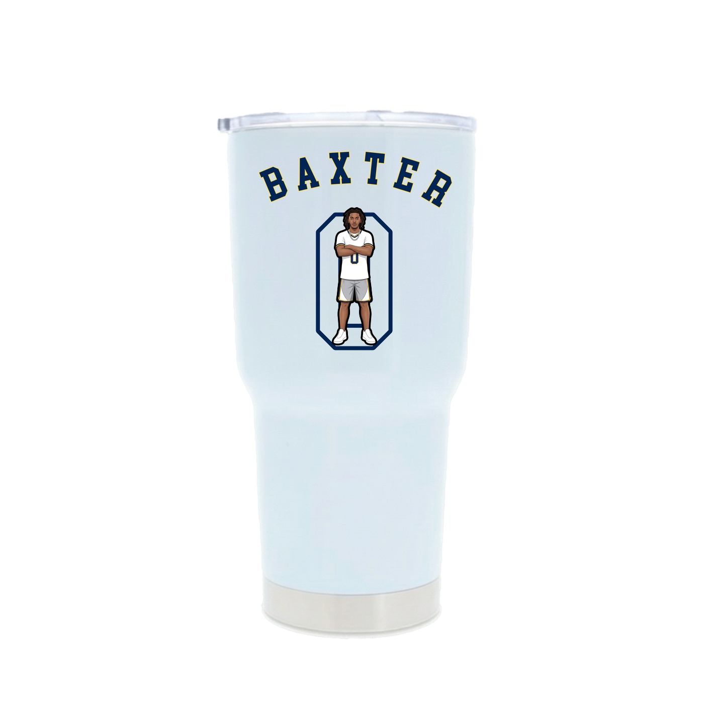 30oz Stainless Steel Tumbler — Shirsey Arch in White