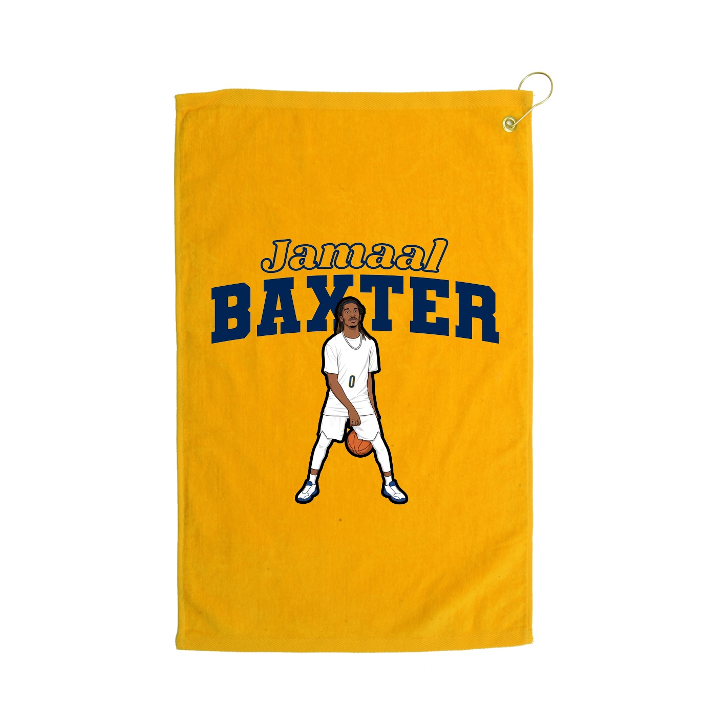 Golf Towel — Name Arch in Gold