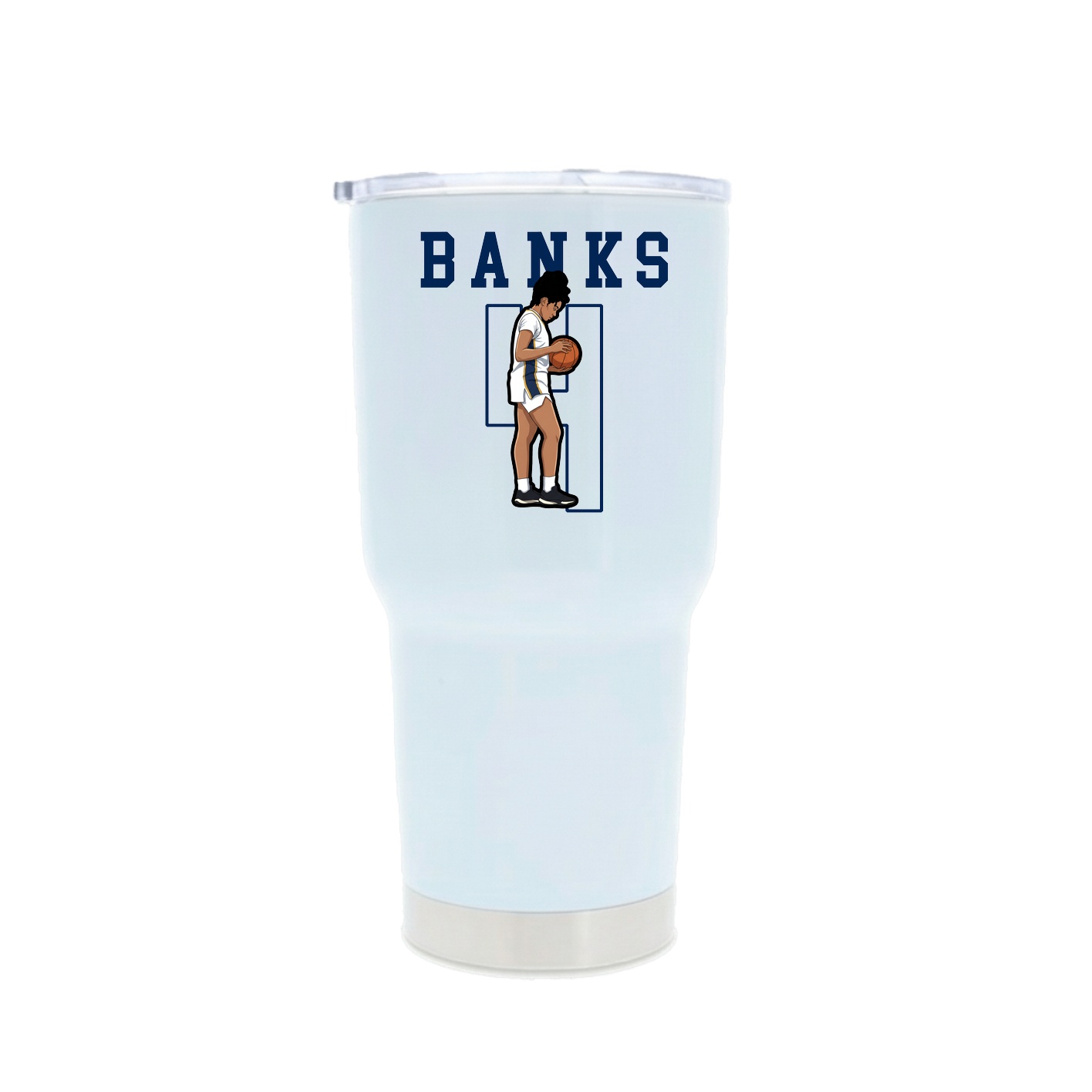 30oz Stainless Steel Tumbler — Shirsey in White