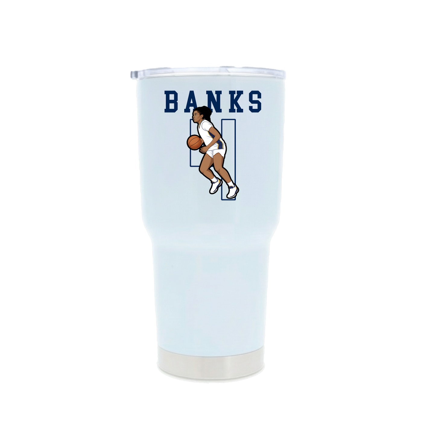 30oz Stainless Steel Tumbler — Shirsey in White