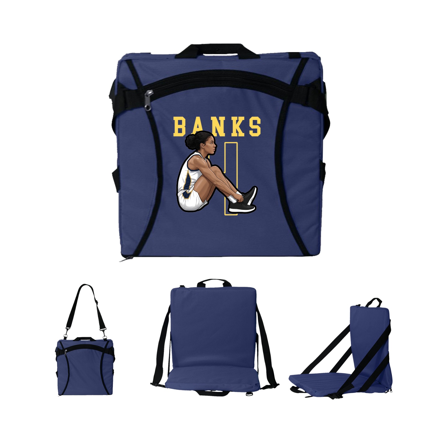 Folding Stadium Seat — Shirsey in Navy