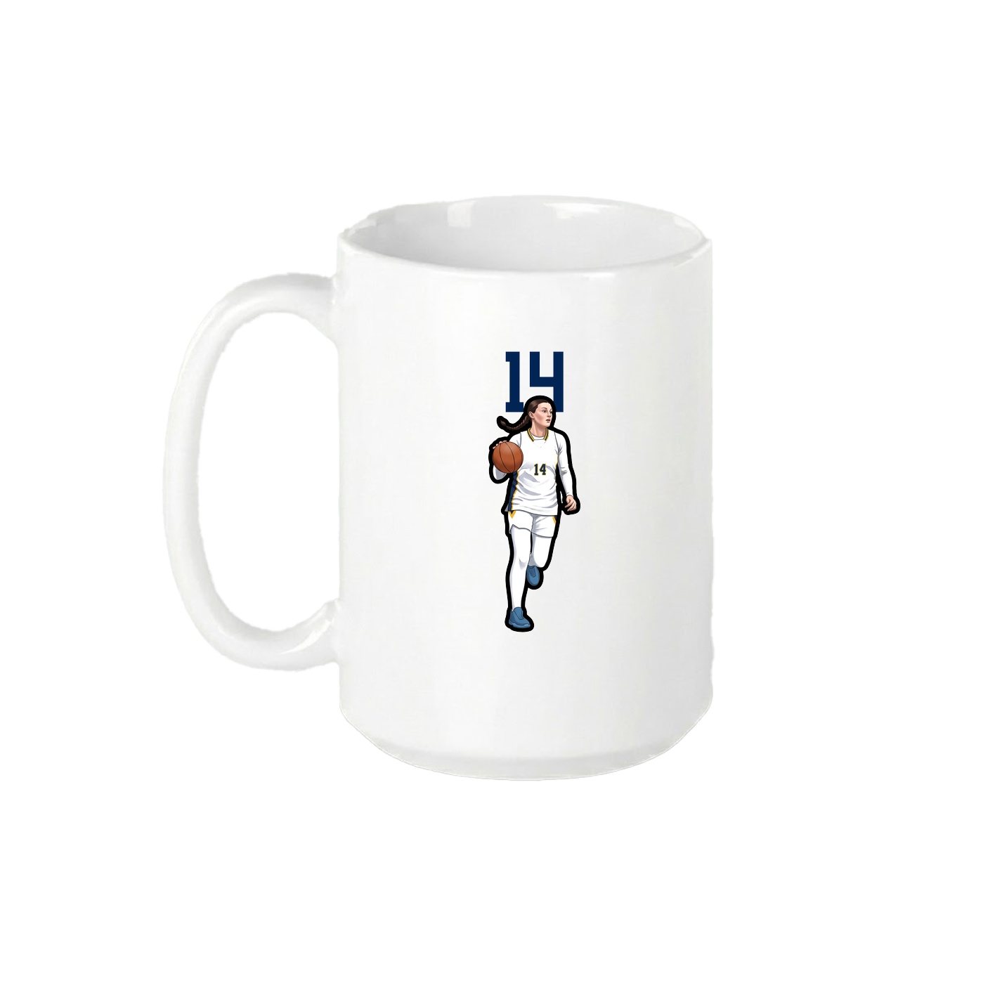 15oz Coffee Mug — Number Top in White