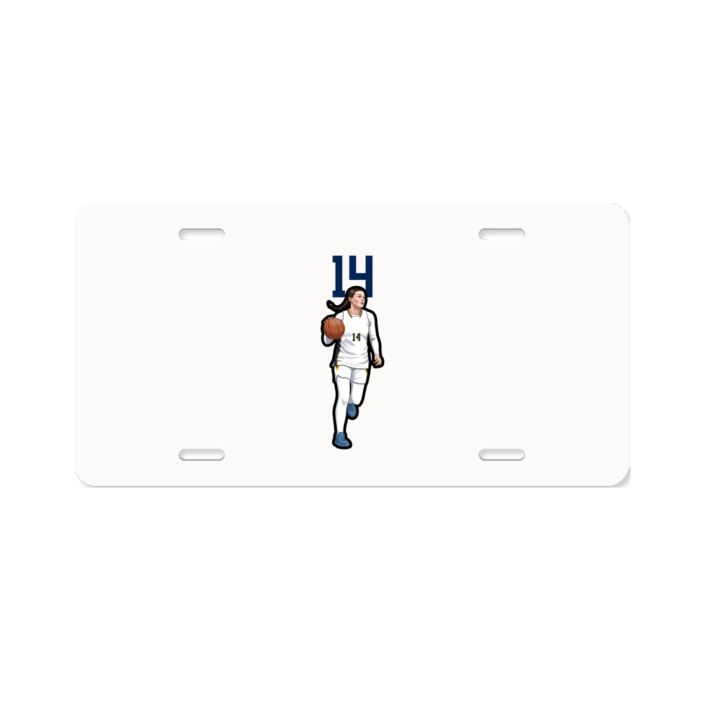License Plate — Number Top in Classic