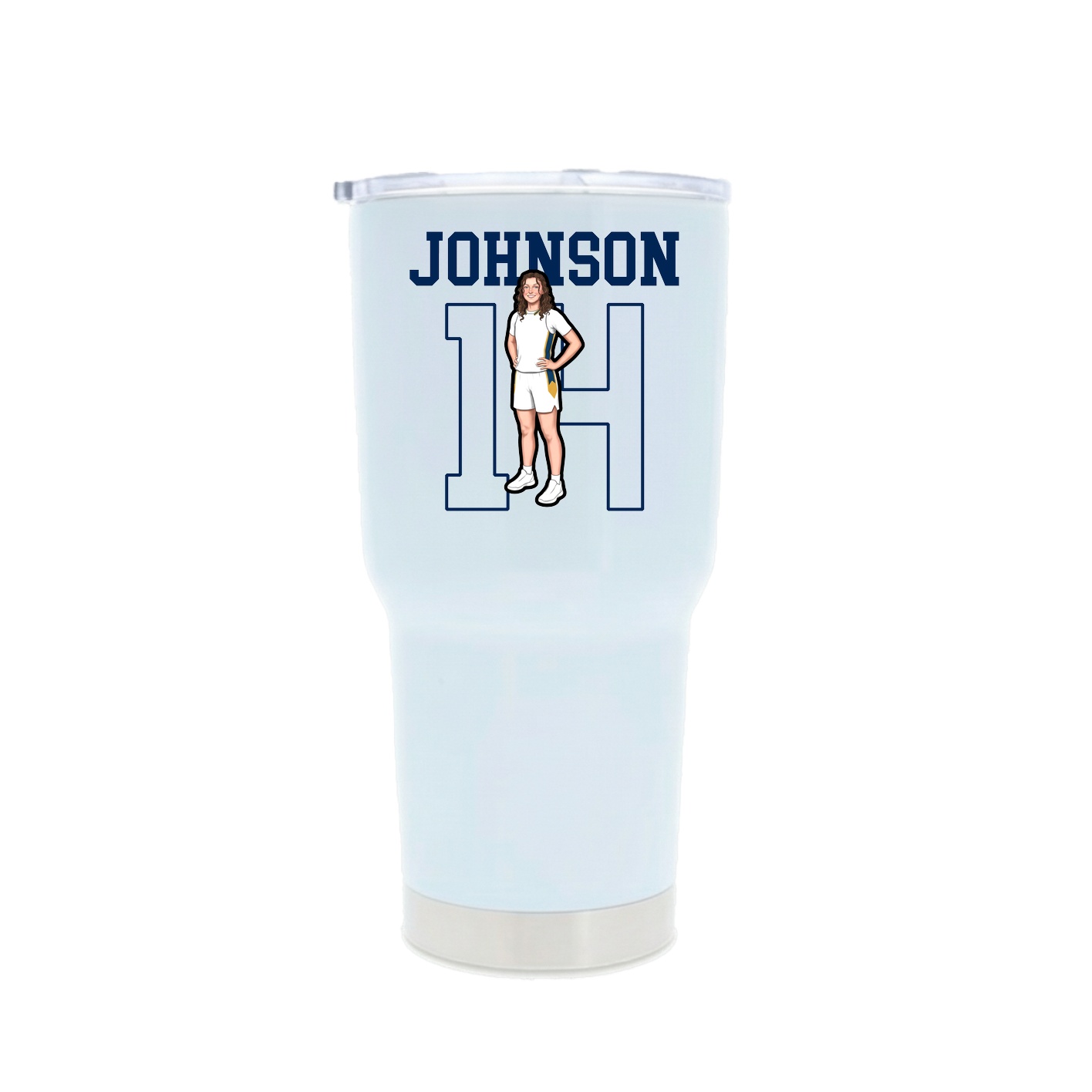 30oz Stainless Steel Tumbler — Shirsey in White