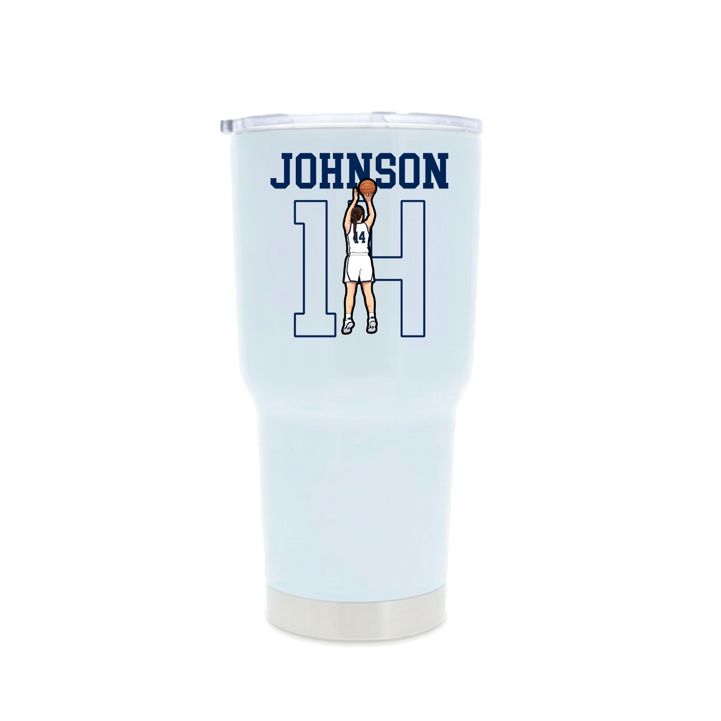 30oz Stainless Steel Tumbler — Shirsey in White