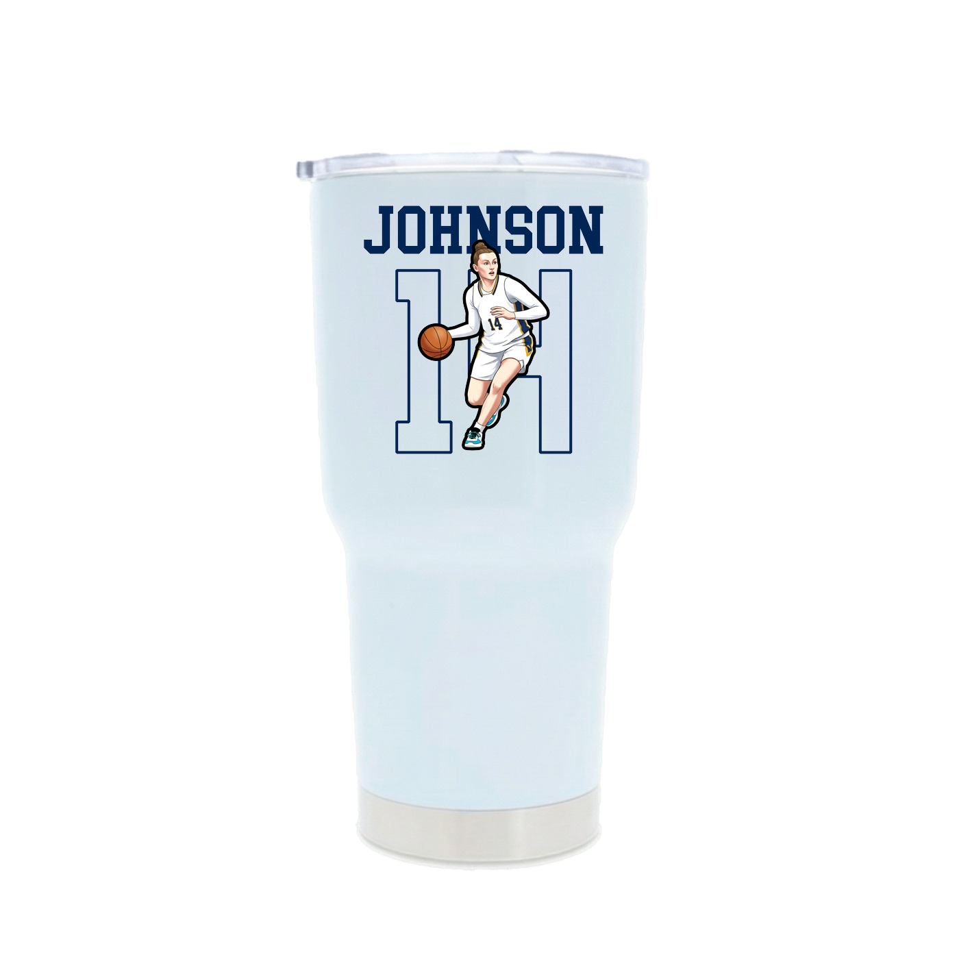 30oz Stainless Steel Tumbler — Shirsey in White