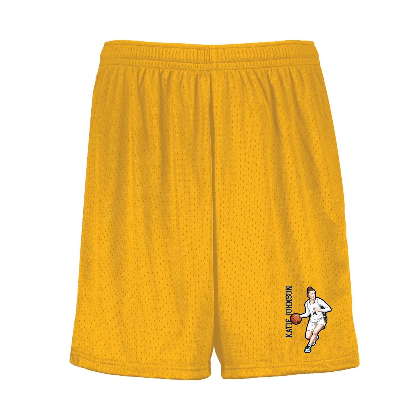 Shorts — Name Vertical in Gold