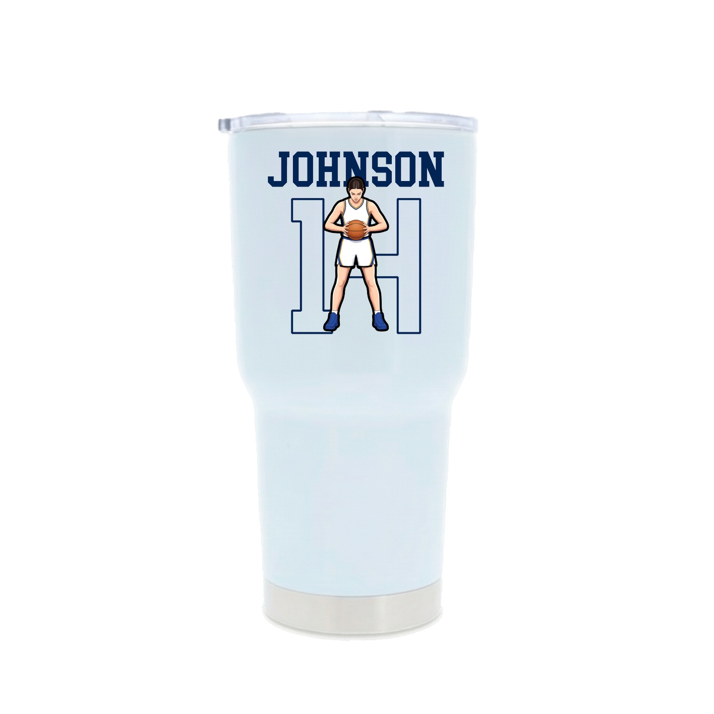 30oz Stainless Steel Tumbler — Shirsey in White