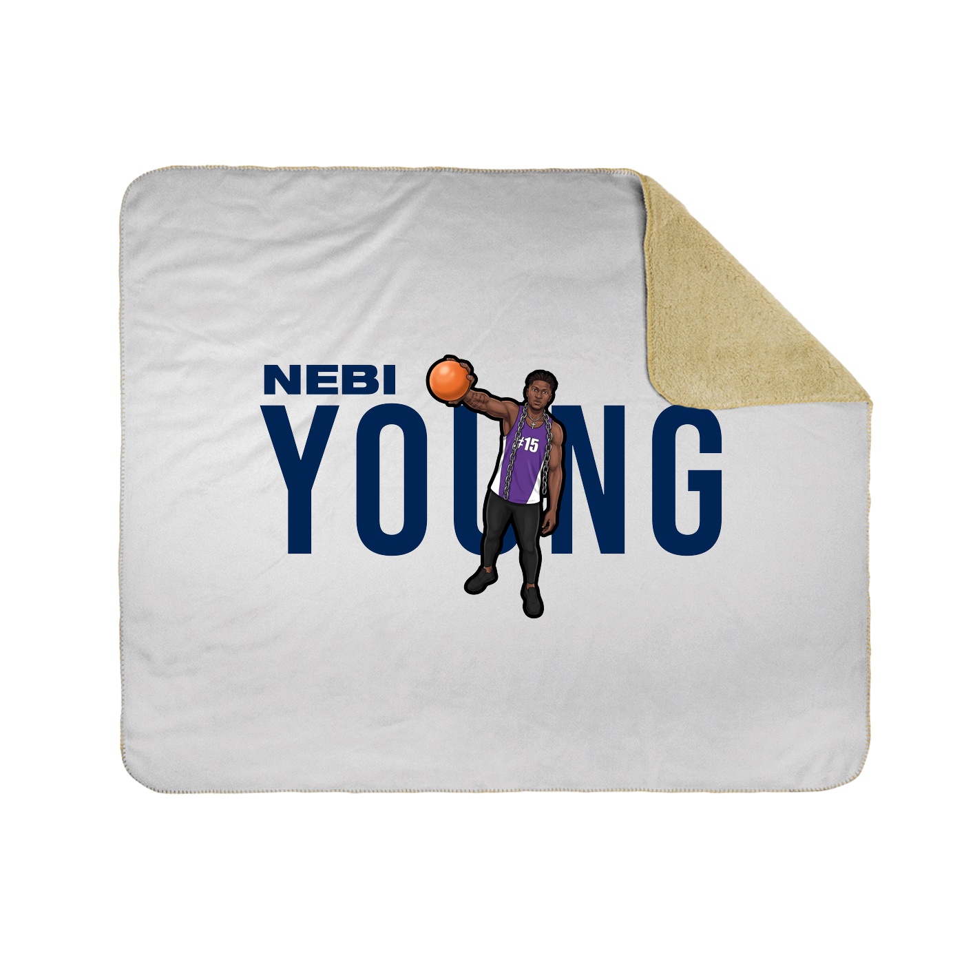 Throw Blanket — Player Name in White