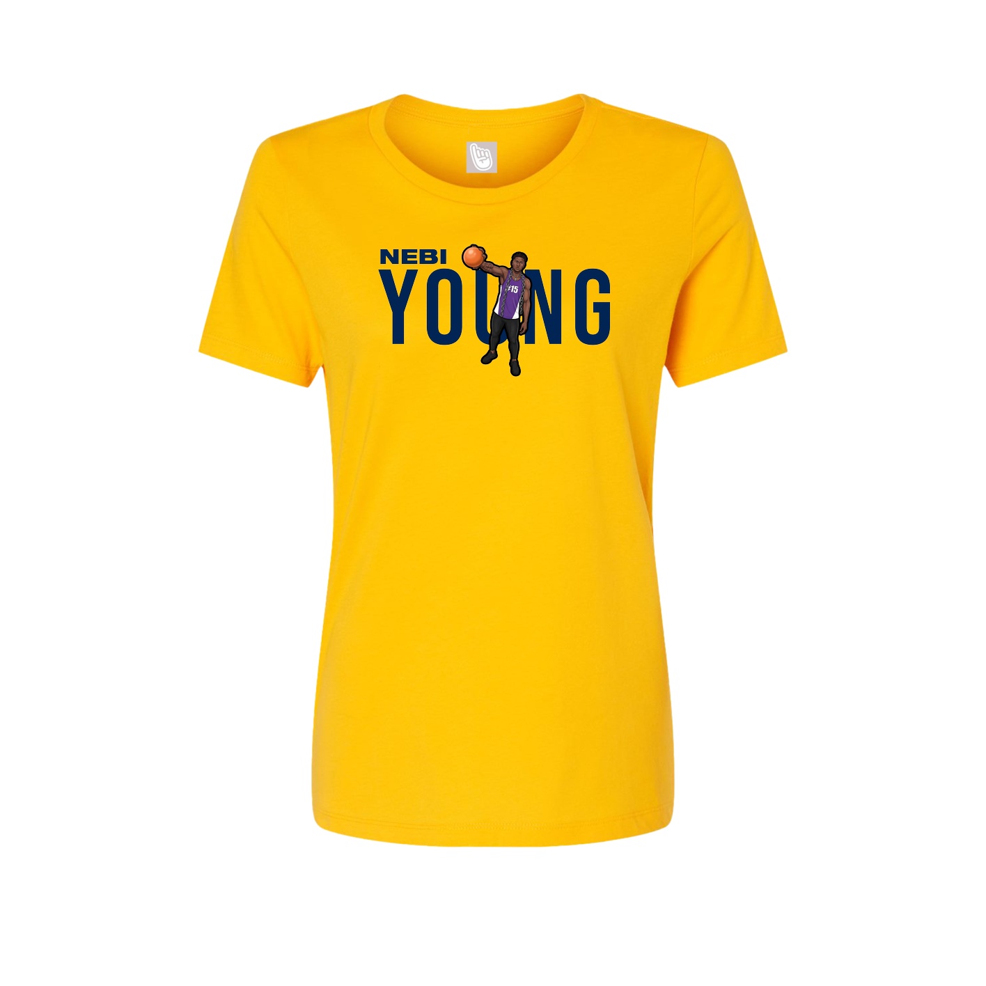 Fitted Women's Tee — Player Name in Gold
