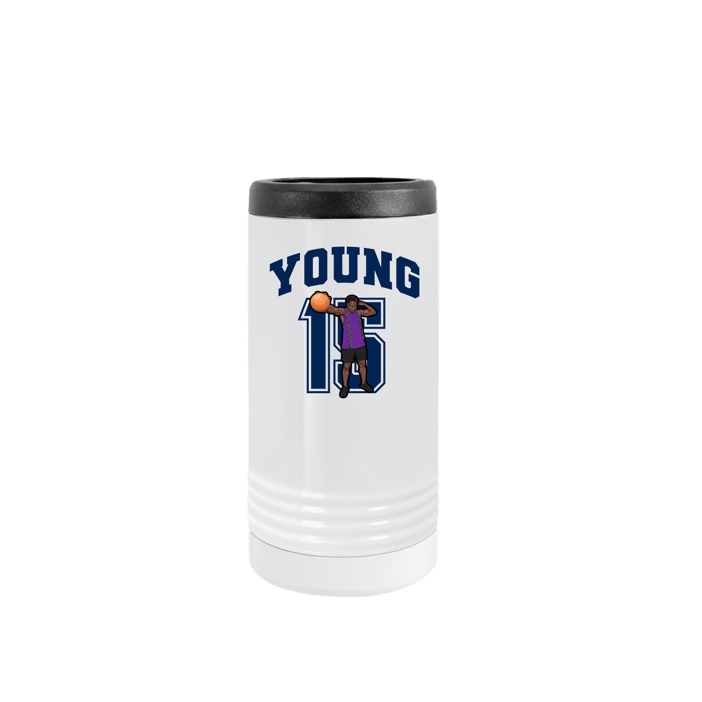 Slim Beverage Holder — Number in White