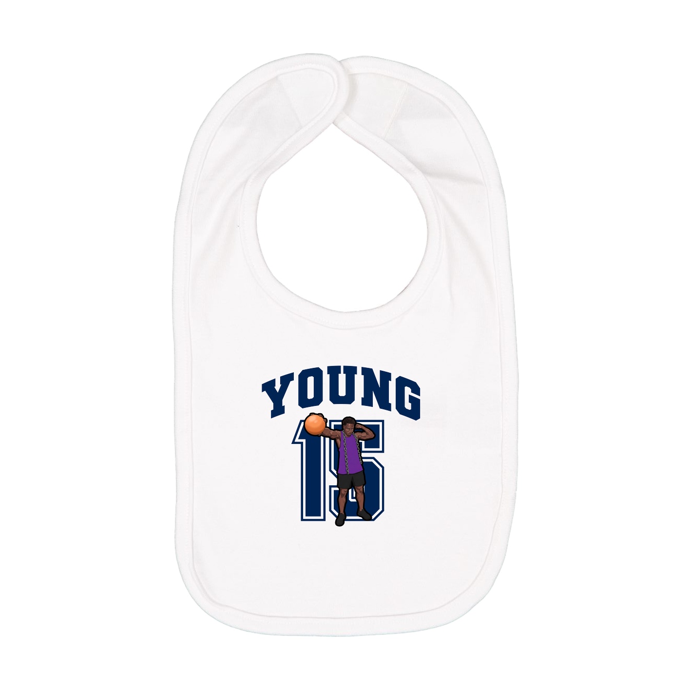 Infant Bib — Number in White