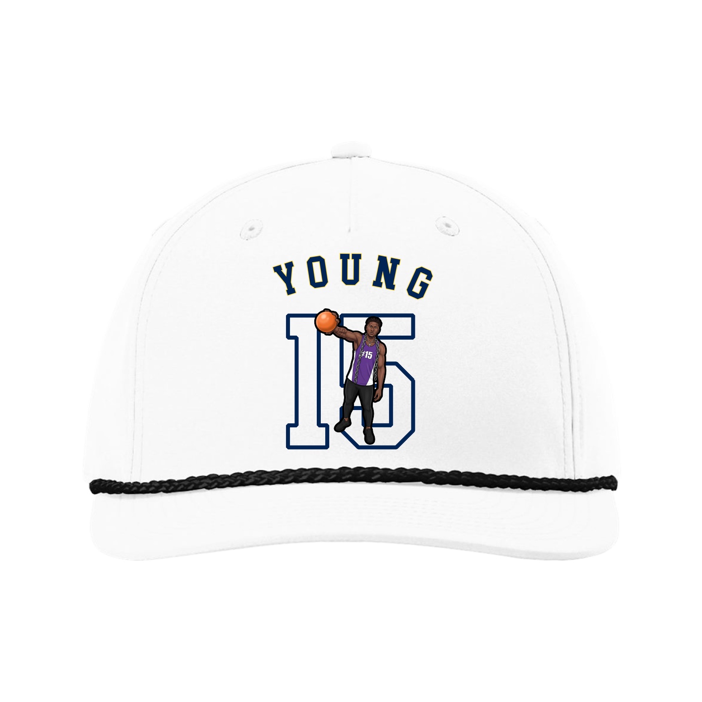 Five-Panel Classic Rope Cap — Shirsey Arch in White