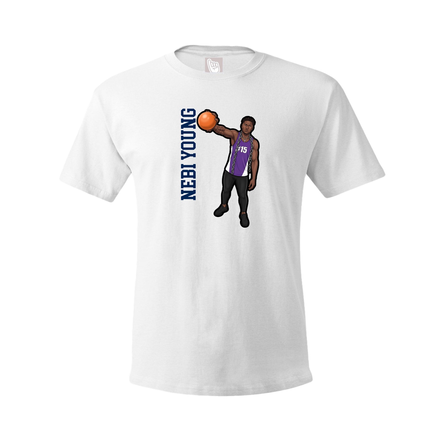 Youth Tee — Name Vertical in White